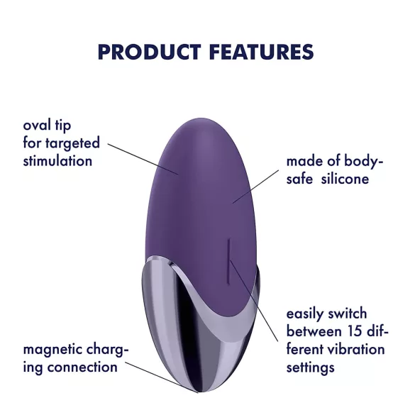 Satisfyer Purple Pleasure - vibrátor za klitoris na punjenje - ljubičasti