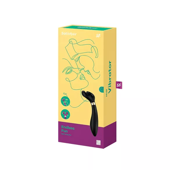 Satisfyer Endless Fun - vibrator za parove - punjivi, vodootporan - crni