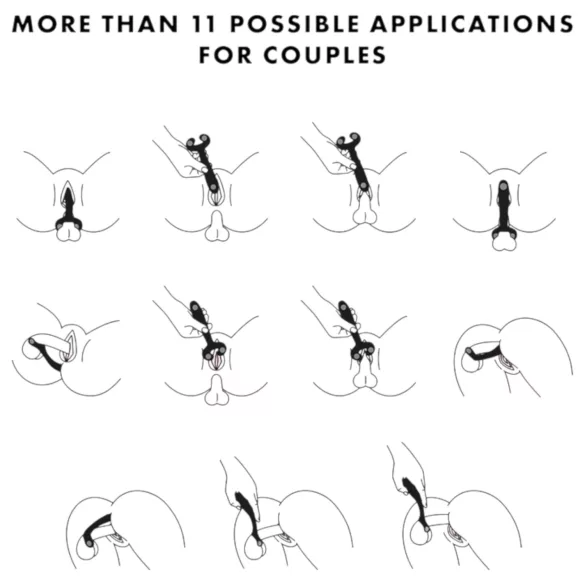 Satisfyer Endless Fun - vibrator za parove - punjivi, vodootporan - crni