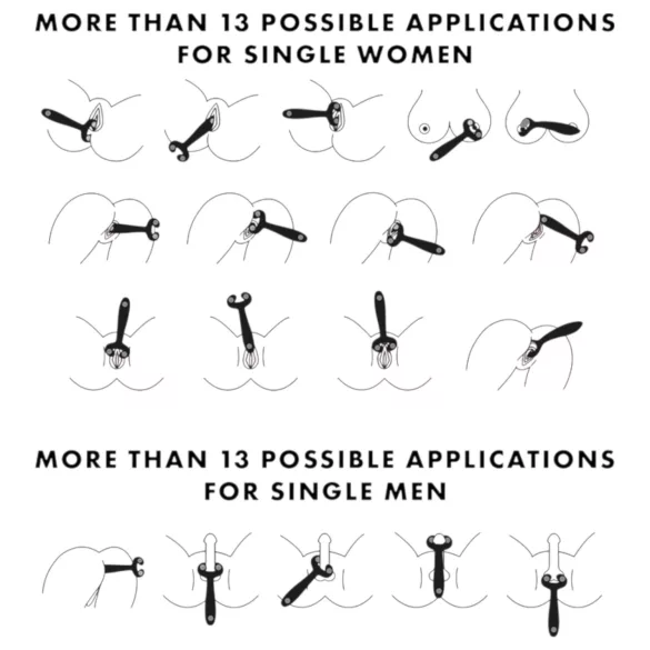 Satisfyer Endless Fun - vibrator za parove - punjivi, vodootporan - crni