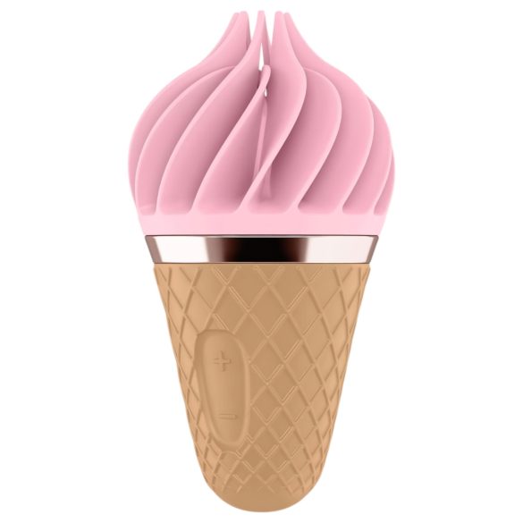 Satisfyer Sweet Treat - punjiva, rotirajuća klitoralna vibracija (roza-smeđa)