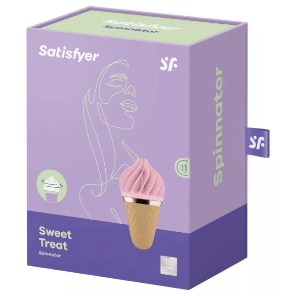 Satisfyer Sweet Treat - rotirajući vibrator za klitoris - punjivi - roza/smeđu