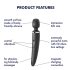 Satisfyer Wand-er Woman - vodootporni masažni vibrator (crna)