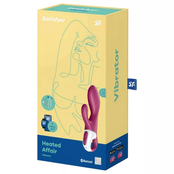 Satisfyer Heated Affair - vibrator za klitoris s grijanjem - silikon - crvena