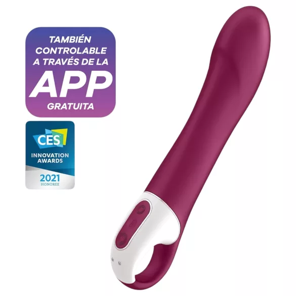 Satisfyer Big Heat - vibrator za G-točku s grijanjem na punjenje - crveni