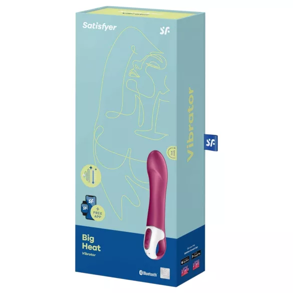 Satisfyer Big Heat - vibrator za G-točku s grijanjem na punjenje - crveni