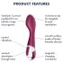 Satisfyer Hot Spot - akumulatorski, grijaći G-točka vibrator (crveni)