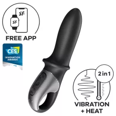 Satisfyer Hot Passion - analni vibrator s grijanjem - crna