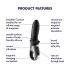 Satisfyer Hot Passion - analni vibrator s grijanjem - crna