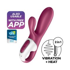  Satisfyer Hot Bunny - pametni vibrator za grijanje klitorisa (crveni)