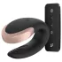 Satisfyer Double Love - vibrator za parove s daljinskim upravljačem - crni