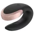 Satisfyer Double Love - vibrator za parove s daljinskim upravljačem - crni