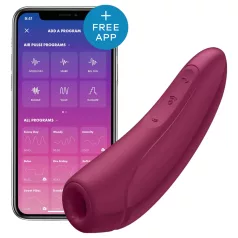   Satisfyer Curvy 1+ - vibrator za klitoris s valovima zraka - crveni