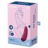 Satisfyer Curvy 1+ - pametan crveni stimulator klitorisa s zračnim valovima
