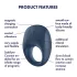 Satisfyer Strong One - vibrirajući prsten za penis - pametan - silikon - plavi