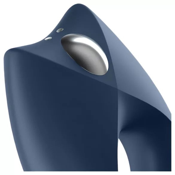 Satisfyer Royal One - vibratorni erekcijski prsten - pametan - silikon plavi