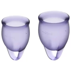   Satisfyer Feel Confident - menstrualna čašica set - ljubičasta