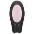 Satisfyer Double Joy - pametni vodootporni parni vibrator (crni)