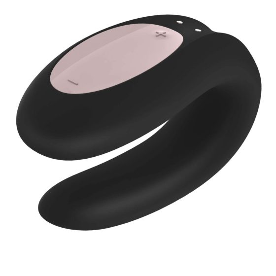 Satisfyer Double Joy - pametni, punjivi, vodootporni vibrator za par (crni)