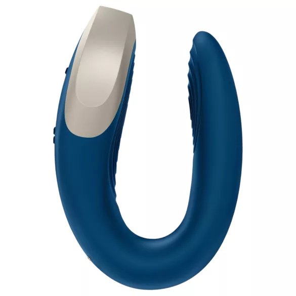 Satisfyer Double Love - vibrator za parove na daljinsko upravljanje - plavi