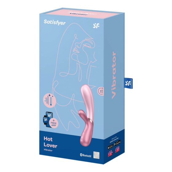 Satisfyer Hot Lover - pametni vibrator za grijanje na baterije (roza)
