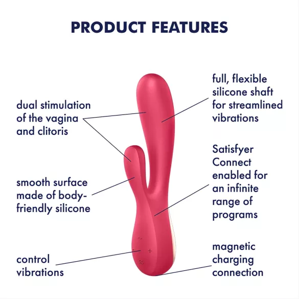 Satisfyer Mono Flex - vibrator za žene - vodootporan, aplikacija