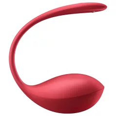   Satisfyer Shiny Petal - vibrirajuće jaje s daljinskim upravljanjem - crveno