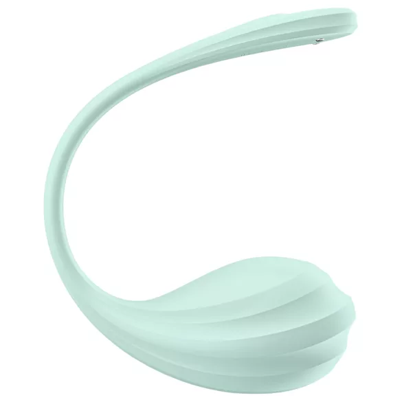 Satisfyer Smooth Petal - vibrirajuće jaje s aplikacijom - zelena
