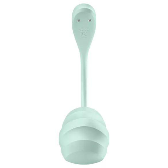 Satisfyer Smooth Petal - vibrirajuće jaje s aplikacijom - zelena