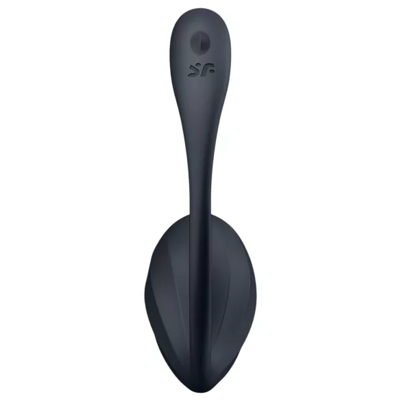 Satisfyer Ribbed Petal - vibracijsko jaje s daljinskim upravljačem - crno