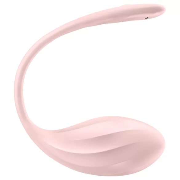 Satisfyer - vibracijsko jaje s daljinskim upravljačem - rebrasto - roza