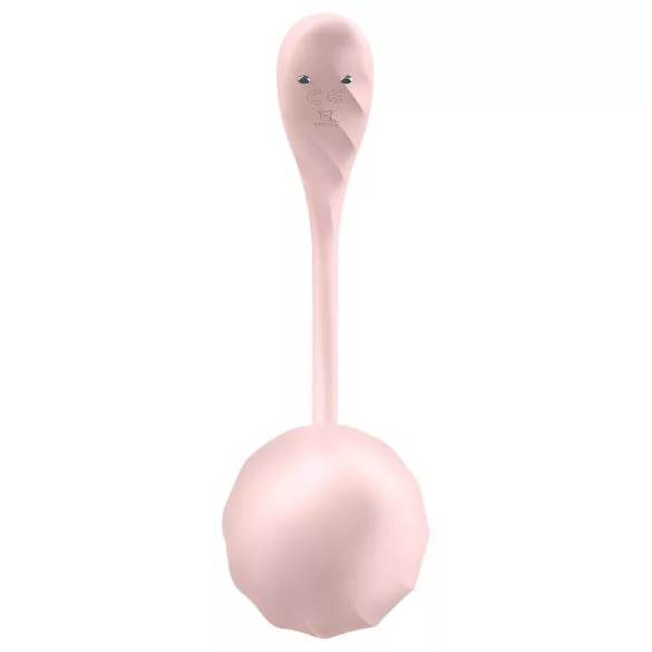 Satisfyer - vibracijsko jaje s daljinskim upravljačem - rebrasto - roza