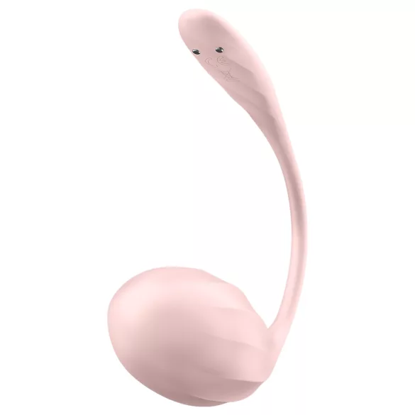 Satisfyer - vibracijsko jaje s daljinskim upravljačem - rebrasto - roza