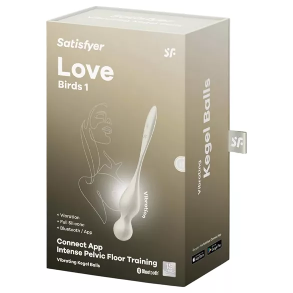 Satisfyer Love Birds 1 - pametne vaginalne kuglice s vibracijom - bijela
