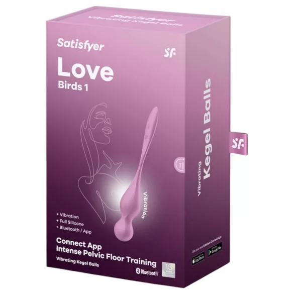 Satisfyer Love Birds 1 - pametne vibrirajuće ben wa kuglice - roza