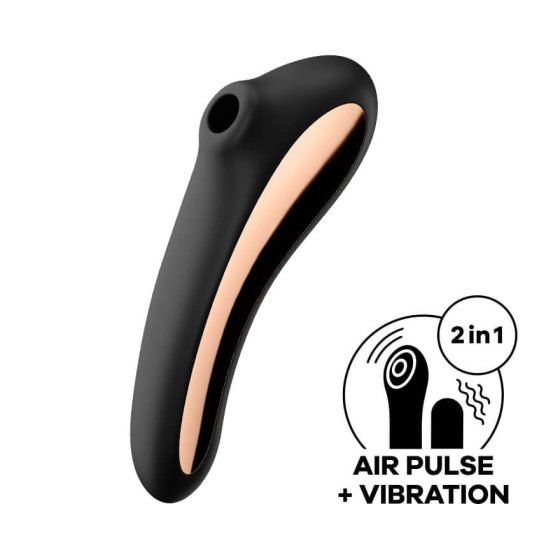 Satisfyer Dual Kiss - bežični vaginalni i klitoralni vibrator (crni)