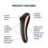 Satisfyer Dual Kiss - bežični vaginalni i klitoralni vibrator (crni)