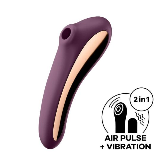 Satisfyer Dual Kiss - punjivi vaginalni i klitoralni vibrator (ljubičasti)