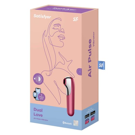 Satisfyer Dual Love - pametni, punjivi vaginalni i klitoralni vibrator (crveni)