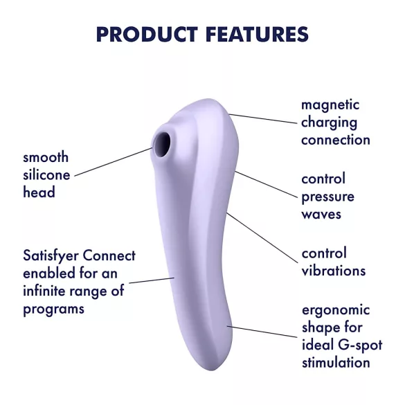 Satisfyer Dual Pleasure - vibrator na zračne valove i klitorisa - 2u1