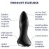 Satisfyer Rotator Plug 1 – analni vibrator s kuglicama (crni)