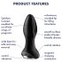 Satisfyer Rotator Plug 2 - biserna analna vibracija (crna)