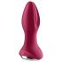 Satisfyer Rotator Plug 2 - Akumulatorski analni vibrator s perlicama (crveni)