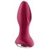 Satisfyer Rotator Plug 2 - Akumulatorski analni vibrator s perlicama (crveni)