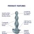 Satisfyer Lolli-Plug 2 - punjivi, vodootporni analni vibrator (sivi)