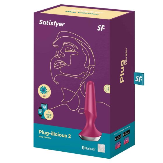 Satisfyer Plug-ilicious 2 - pametni analni vibrator (crveni)