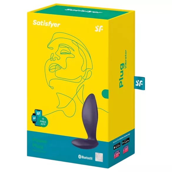 Satisfyer Power Plug - analni vibrator za pametne telefone - silikon
