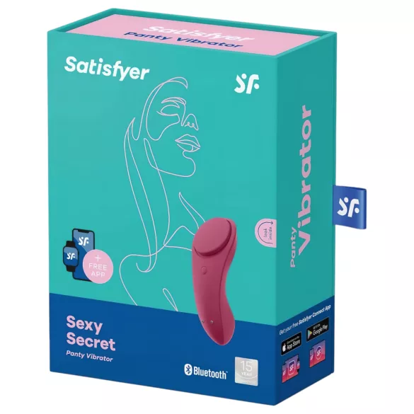 Satisfyer Sexy Secret - vibrator za gaćice s upravljanjem putem aplikacije (crveni)