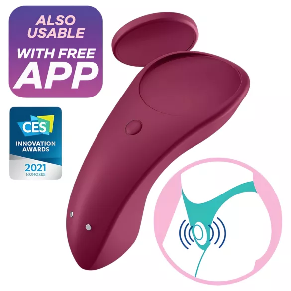 Satisfyer Sexy Secret - vibrator za gaćice s upravljanjem putem aplikacije (crveni)