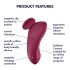 Satisfyer Sexy Secret - pametni vodootporni gaćice vibrator (crveni)